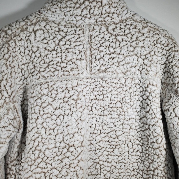 Thread + Supply Quarter Zip Fleece Pullover Ivory Size Small - Picture 7 of 11